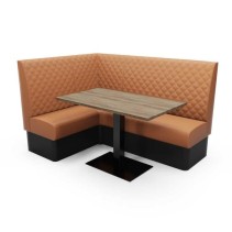 QUILTED HIGH BACK - L SHAPED CORNER BOOTH SET
