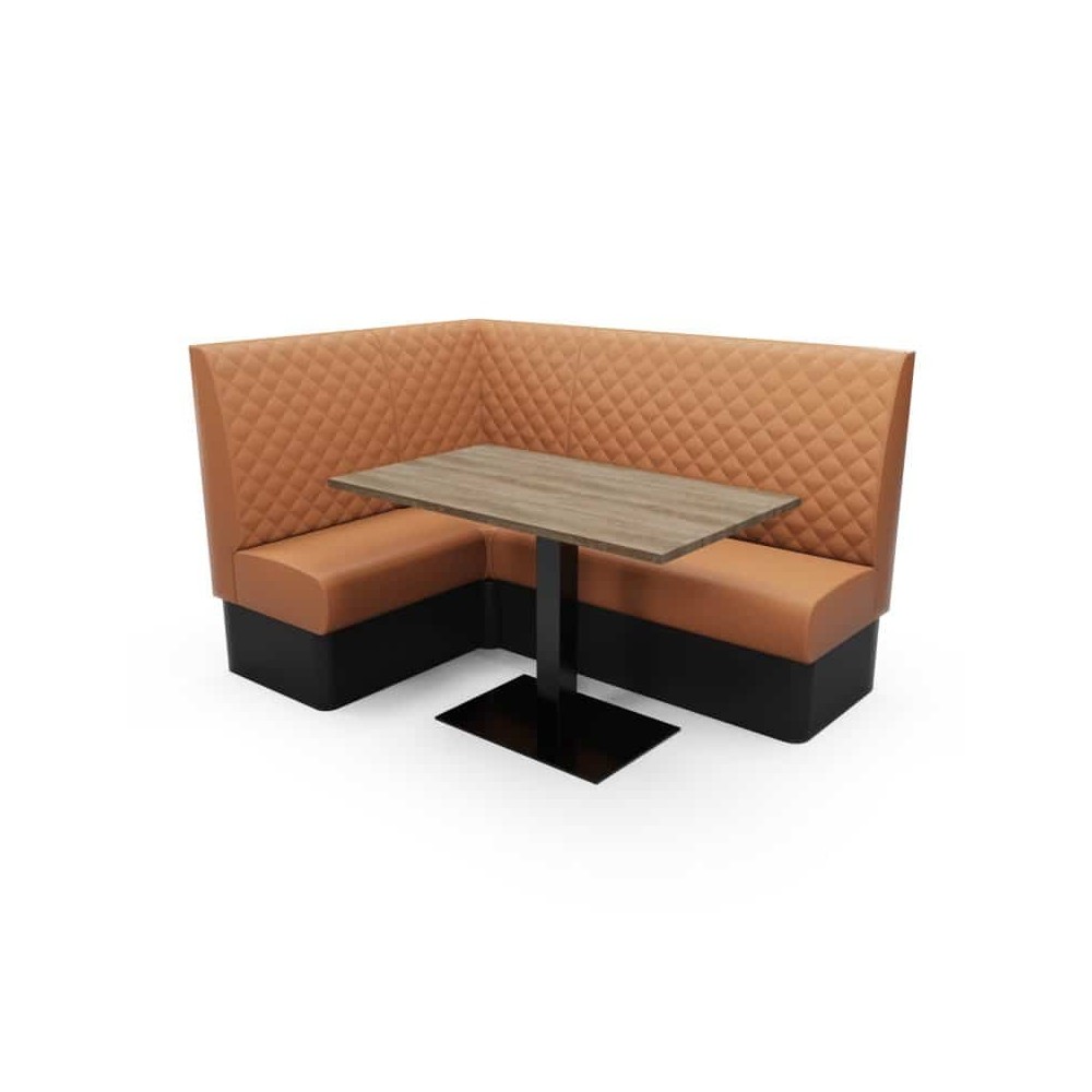 QUILTED HIGH BACK - L SHAPED CORNER BOOTH SET