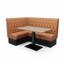 DIAMOND BUTTONED HIGH BACK - L SHAPED CORNER SET