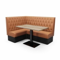 DIAMOND BUTTONED HIGH BACK - L SHAPED CORNER SET