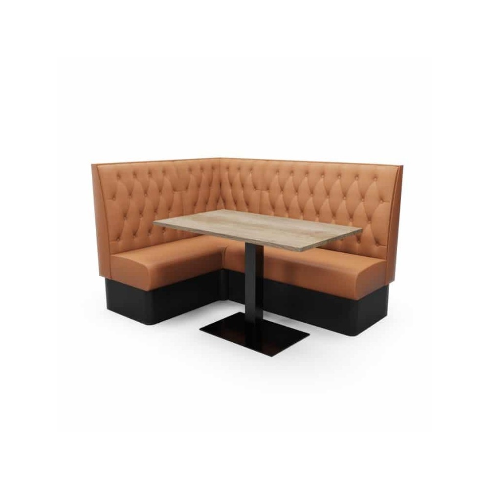 DIAMOND BUTTONED HIGH BACK - L SHAPED CORNER SET