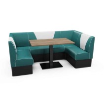 V BACK - U SHAPED CORNER BOOTH SET