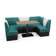 V BACK - U SHAPED CORNER BOOTH SET