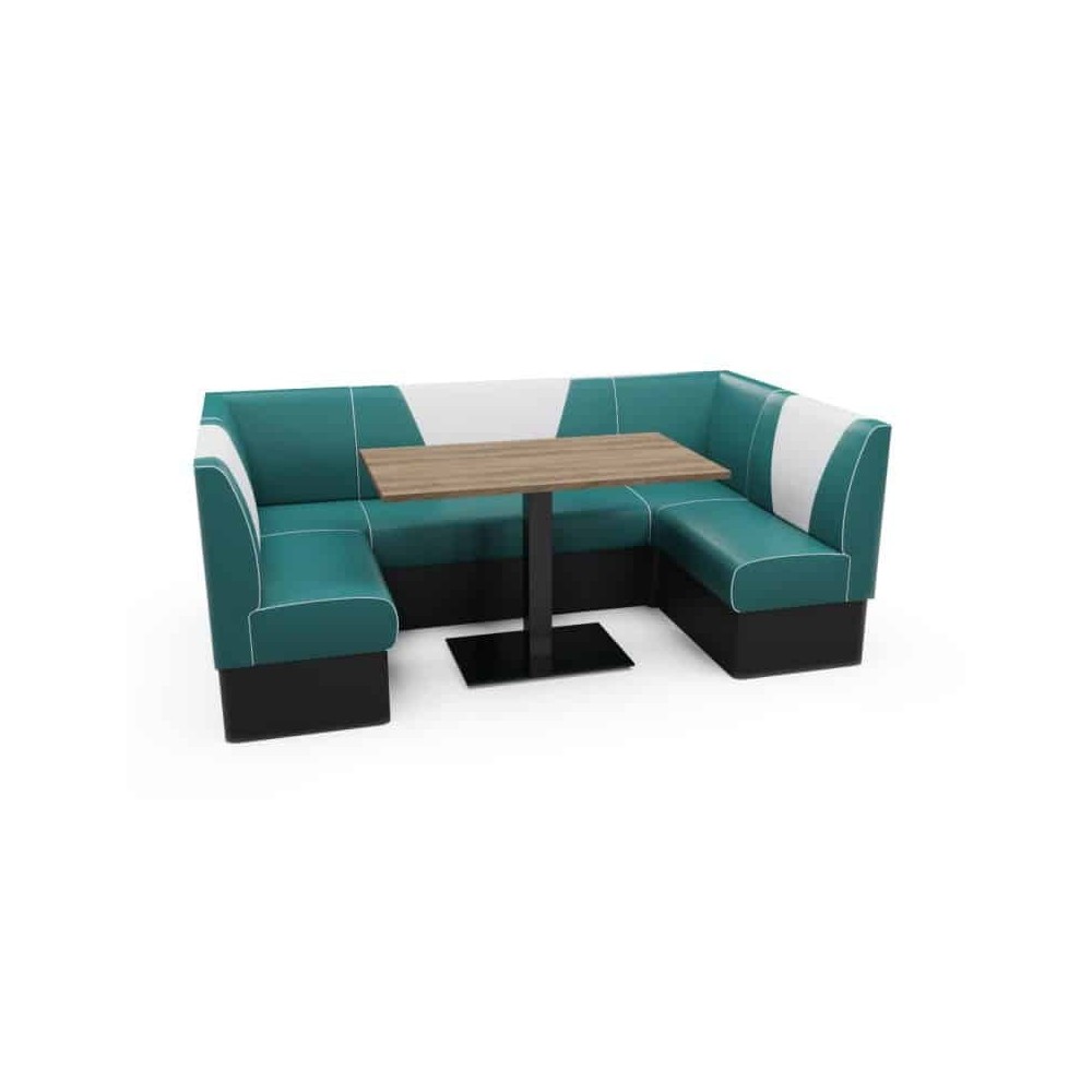 V BACK - U SHAPED CORNER BOOTH SET