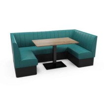 FLUTED - U SHAPED CORNER BOOTH SET