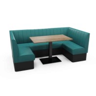 FLUTED - U SHAPED CORNER BOOTH SET
