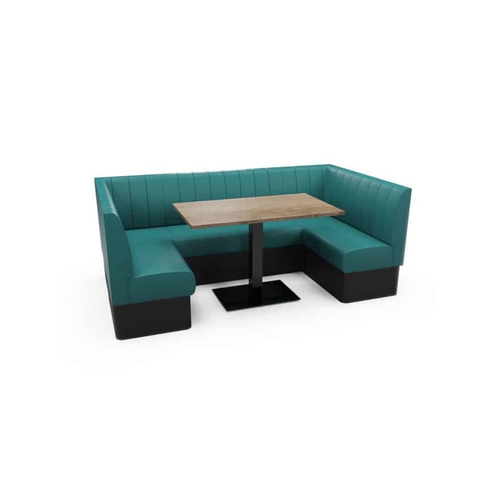 FLUTED - U SHAPED CORNER BOOTH SET