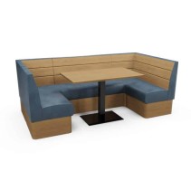 PLANK - U SHAPED CORNER BOOTH SET