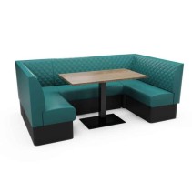 QUILTED - U SHAPED CORNER BOOTH SET