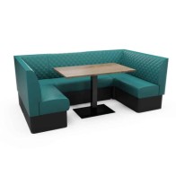 QUILTED - U SHAPED CORNER BOOTH SET