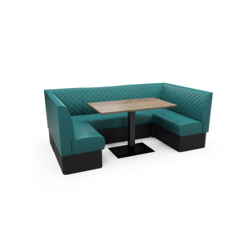 QUILTED - U SHAPED CORNER BOOTH SET