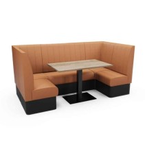 FLUTED HIGH BACK - U SHAPED CORNER BOOTH SET