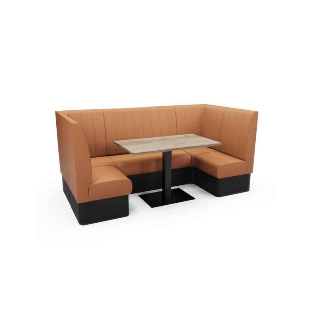 FLUTED HIGH BACK - U SHAPED CORNER BOOTH SET