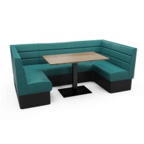 TEXAS FLUTED - U SHAPED CORNER BOOTH SET