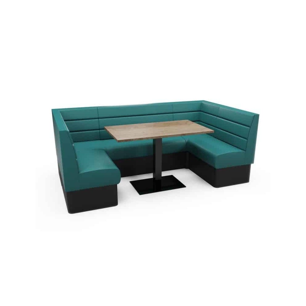 TEXAS FLUTED - U SHAPED CORNER BOOTH SET