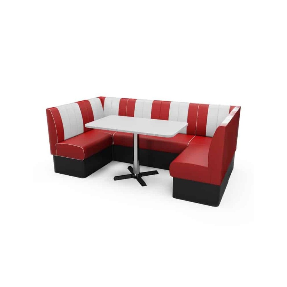 RETRO FLUTED HIGH BACK - U SHAPED CORNER SET