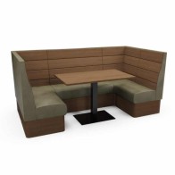 PLANK HIGH BACK - U SHAPED CORNER SET
