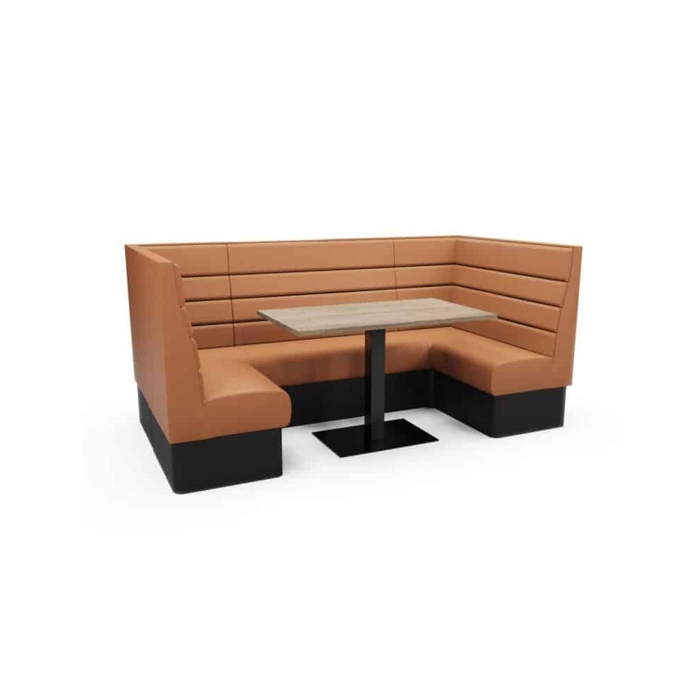 TEXAS FLUTED HIGH BACK - U SHAPED CORNER SET
