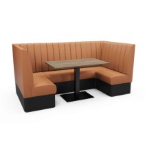 DEEP FLUTED HIGH BACK - U SHAPED CORNER SET