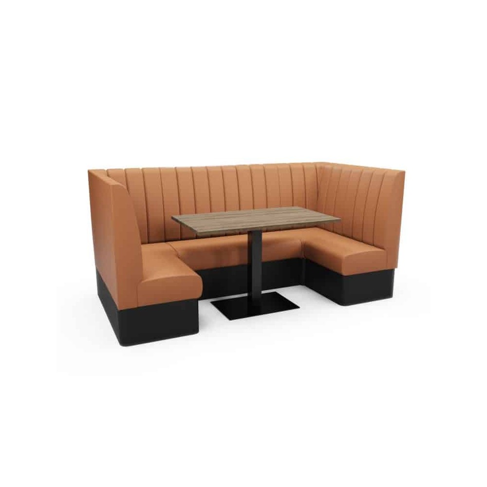DEEP FLUTED HIGH BACK - U SHAPED CORNER SET