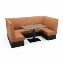QUILTED HIGH BACK - U SHAPED CORNER BOOTH SET