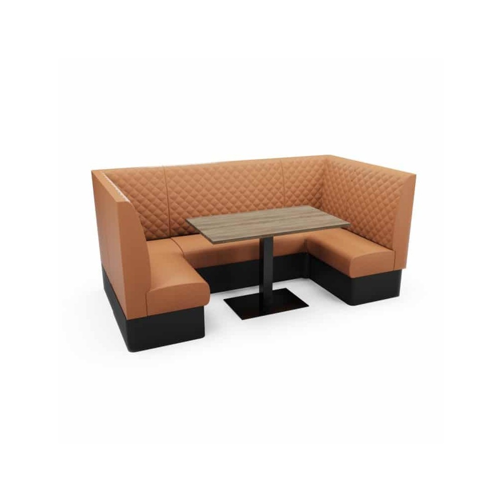QUILTED HIGH BACK - U SHAPED CORNER BOOTH SET