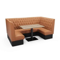 DIAMOND BUTTONED HIGH BACK - U SHAPED CORNER SET