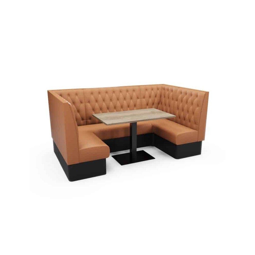 DIAMOND BUTTONED HIGH BACK - U SHAPED CORNER SET