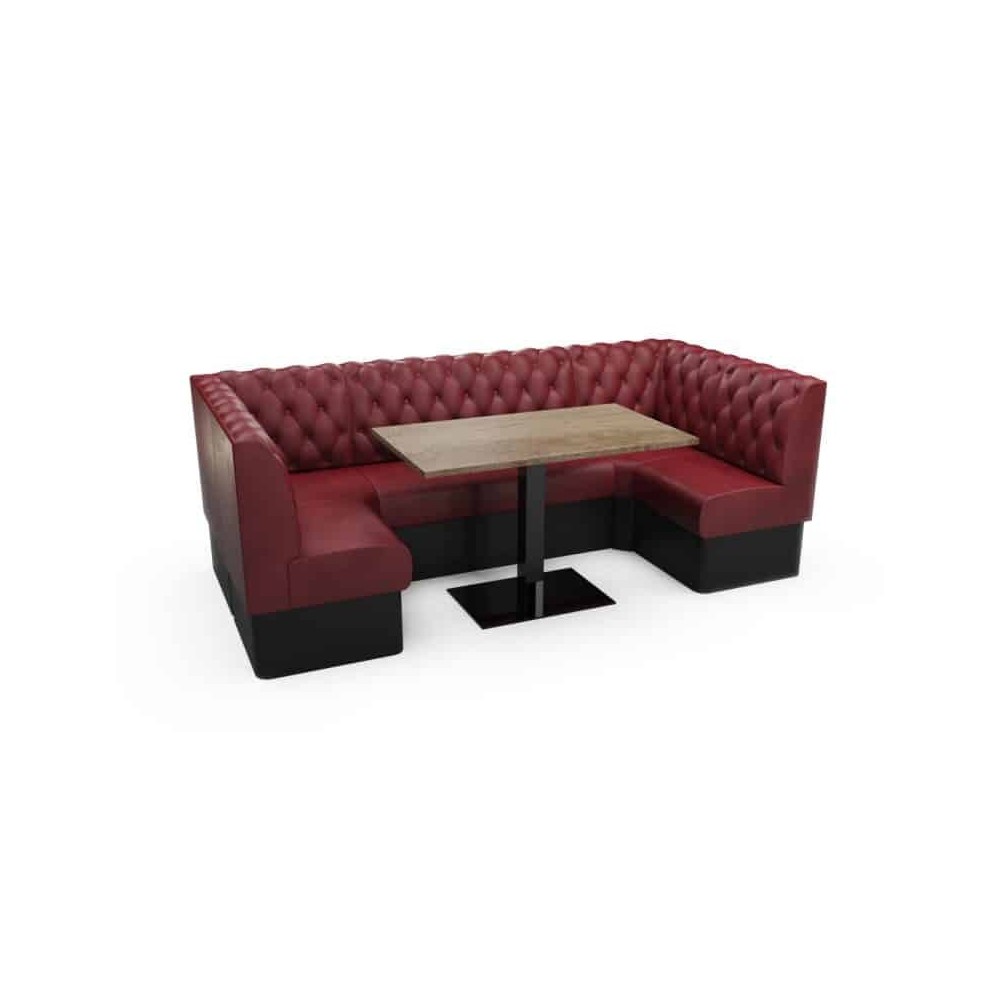 CHESTERFIELD BUTTONED BACK - U SHAPED CORNER BOOTH SET