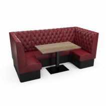 CHESTERFIELD BUTTONED HIGH BACK - U SHAPED CORNER SET