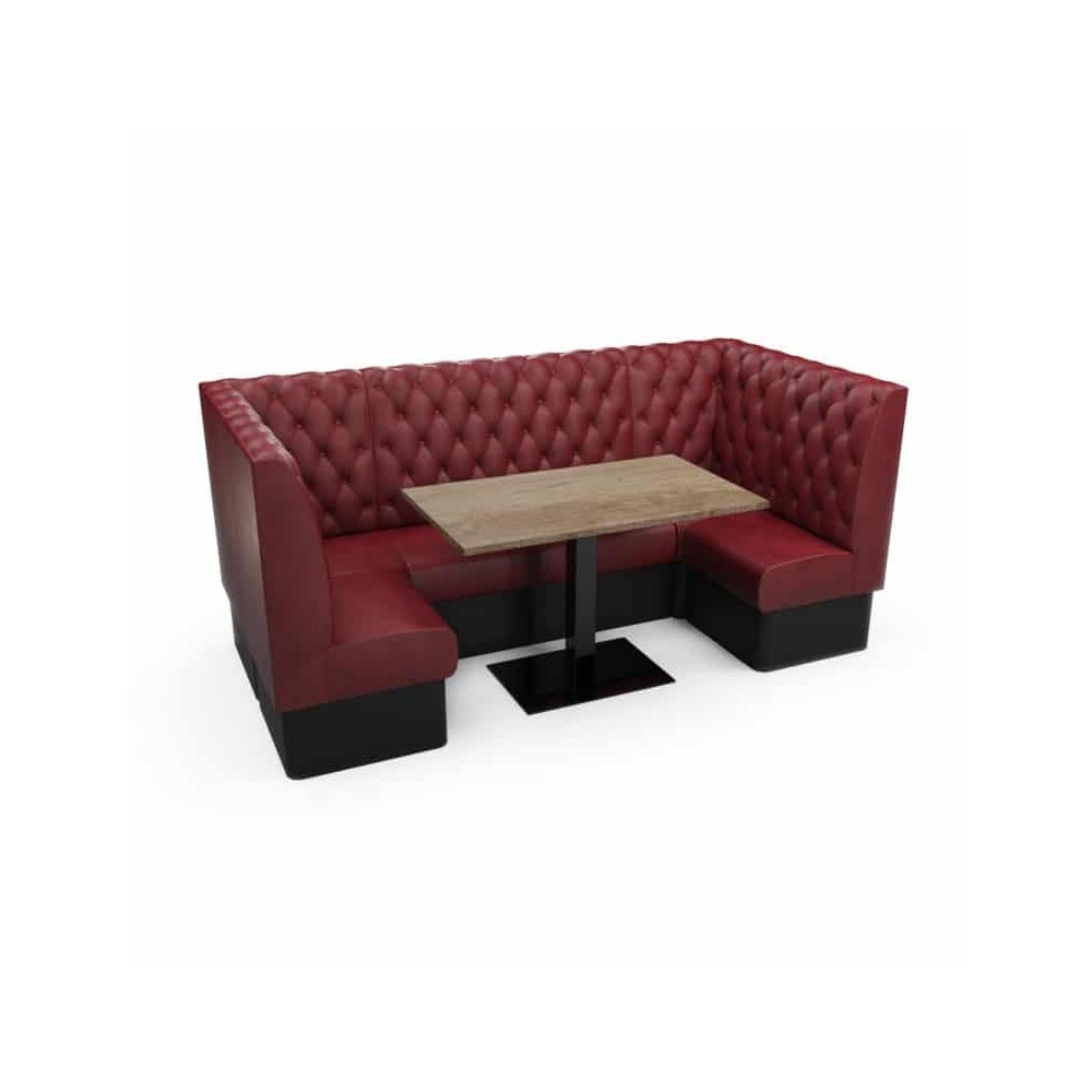 CHESTERFIELD BUTTONED HIGH BACK - U SHAPED CORNER SET