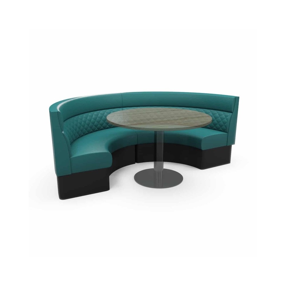 QUILTED with HEADROLL ROUND BOOTH SEATING