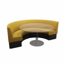 QUILTED ROUND BOOTH SEATING