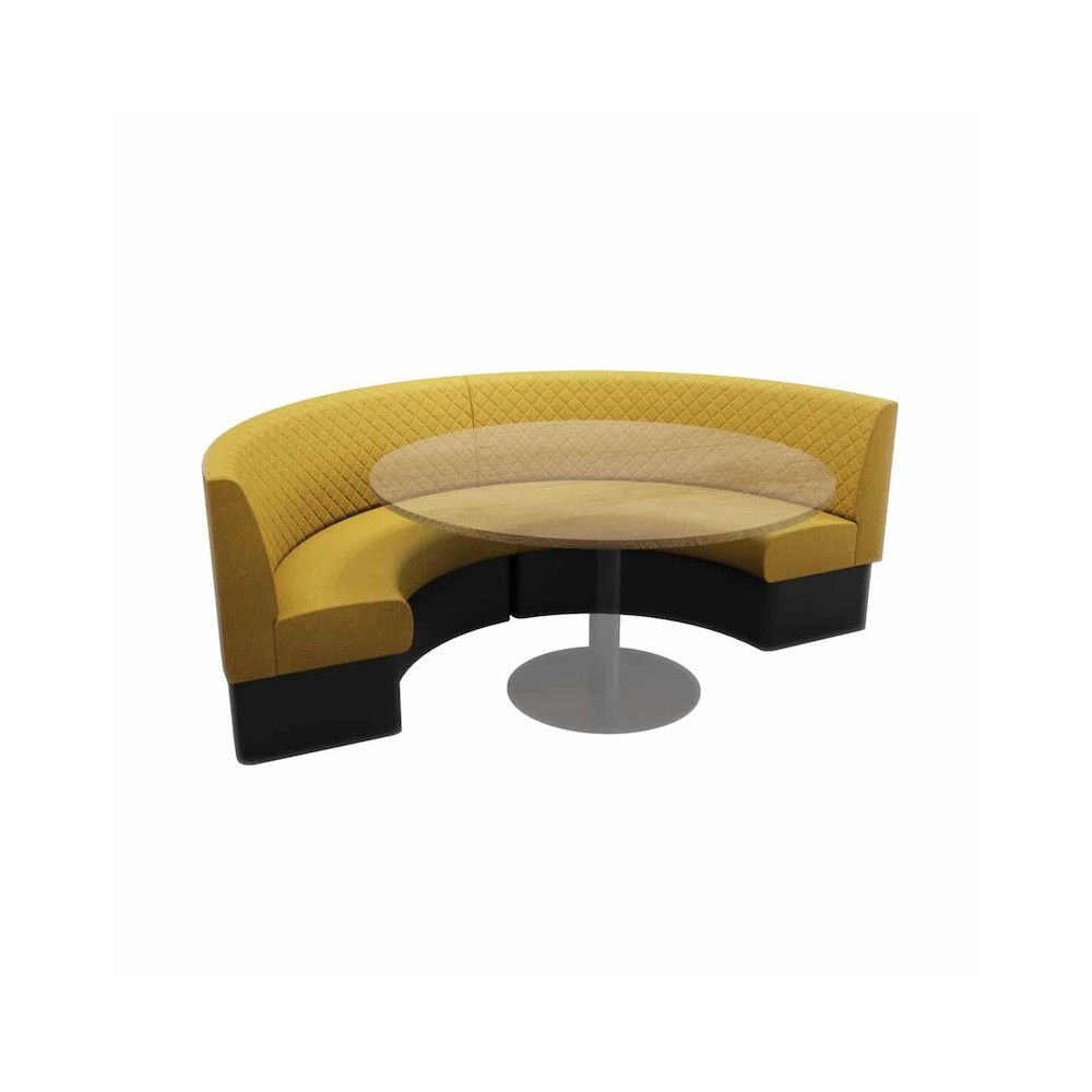 QUILTED ROUND BOOTH SEATING