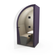 LOOP ACOUSTIC SINGLE MEETING POD - GLASS ENCLOSED