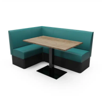 PLAIN BACK - L SHAPED CORNER BOOTH SET