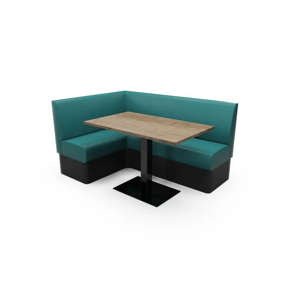 PLAIN BACK - L SHAPED CORNER BOOTH SET
