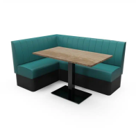 FLUTED - L SHAPED CORNER BOOTH SET