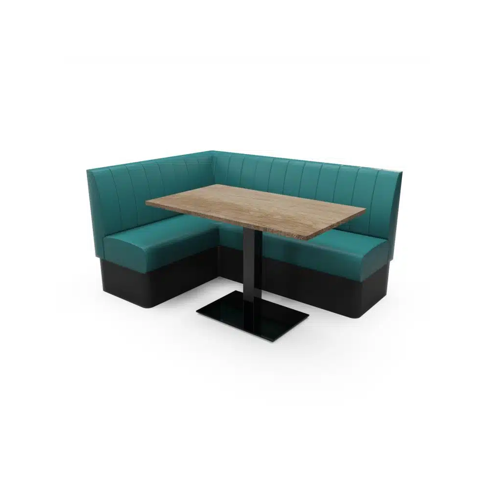 FLUTED - L SHAPED CORNER BOOTH SET