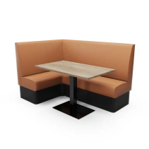 PLAIN HIGH BACK - L SHAPED CORNER BOOTH SET