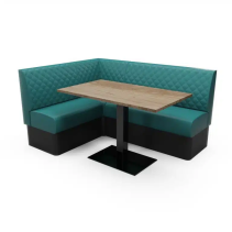 QUILTED - L SHAPED CORNER BOOTH SET