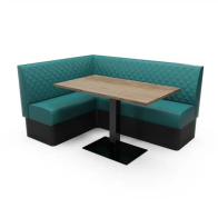 QUILTED - L SHAPED CORNER BOOTH SET