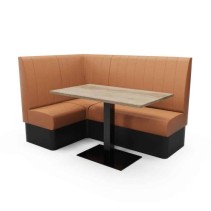 FLUTED HIGH BACK - L SHAPED CORNER BOOTH SET