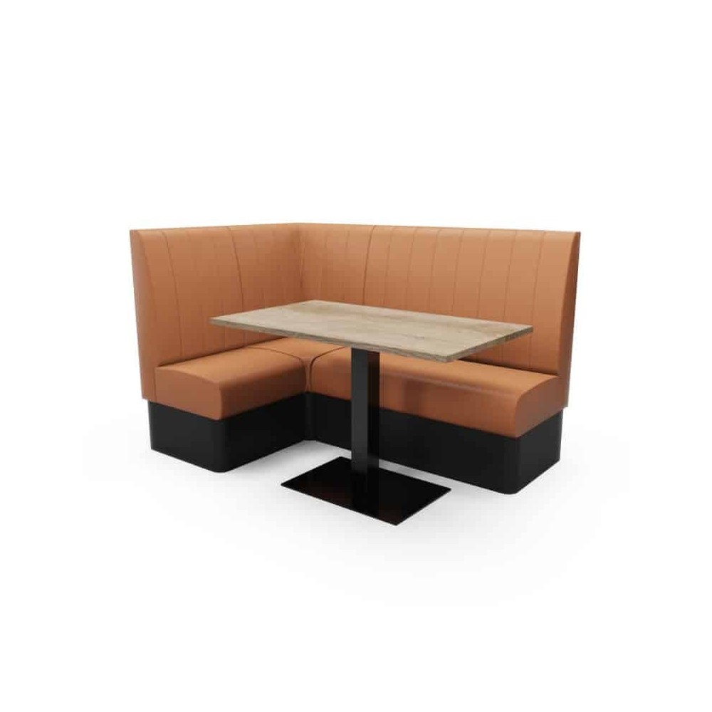 FLUTED HIGH BACK - L SHAPED CORNER BOOTH SET