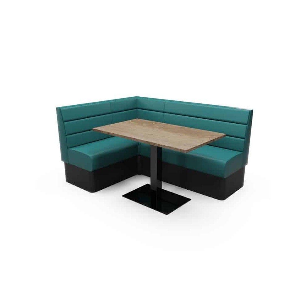 TEXAS FLUTED - L SHAPED CORNER BOOTH SET