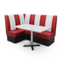 RETRO FLUTED HIGH BACK - L SHAPED CORNER SET