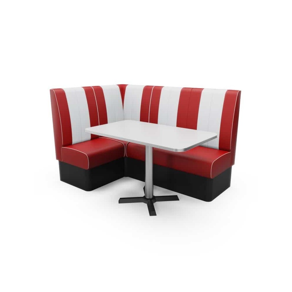 RETRO FLUTED HIGH BACK - L SHAPED CORNER SET