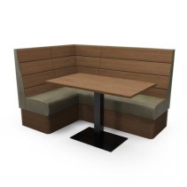 PLANK HIGH BACK - L SHAPED CORNER SET