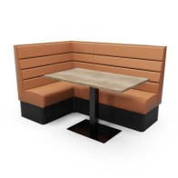 TEXAS FLUTED HIGH BACK - L SHAPED CORNER SET