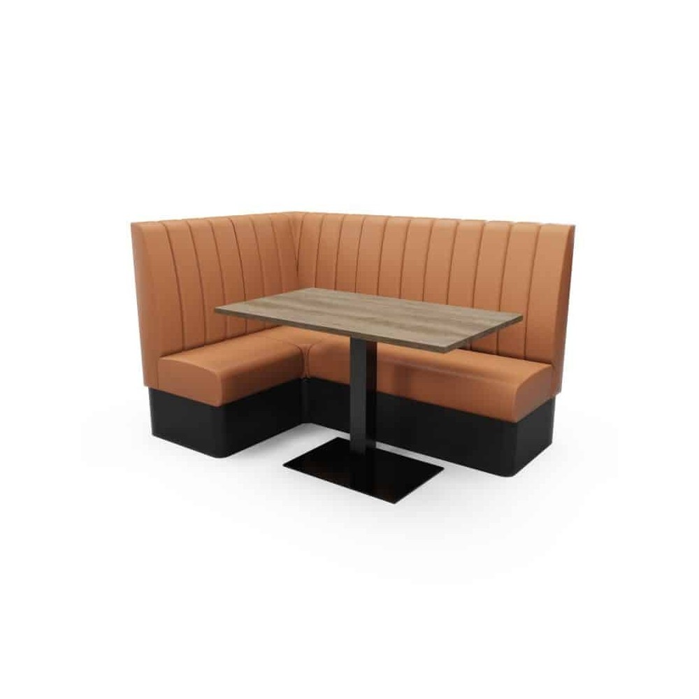 DEEP FLUTED HIGH BACK - L SHAPED CORNER SET
